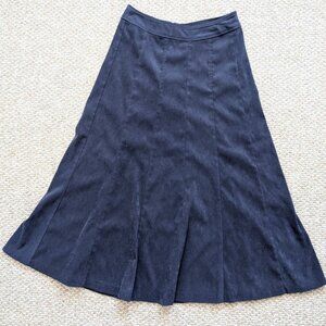 Christopher & Banks Stretch Navy Blue Suede Skirt Small